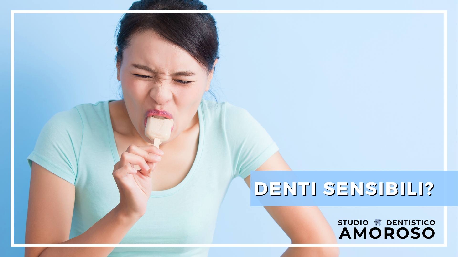 ragazza con denti sensibili
