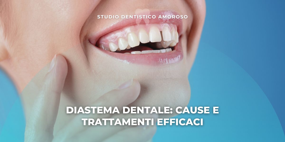 Ragazza con diastema dentale